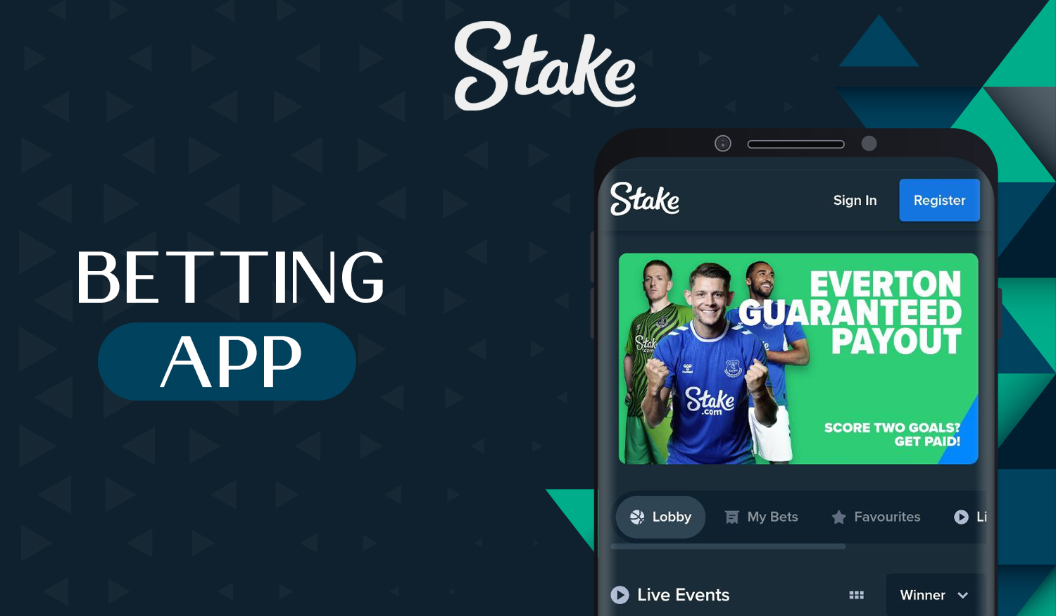 What functions of the web site are available on the Stake mobile app 