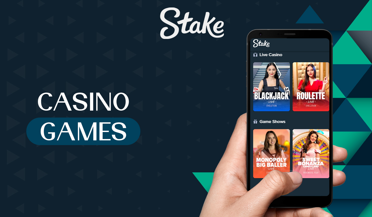 What games in the online casino section are available to Indian users in the Stake app? 